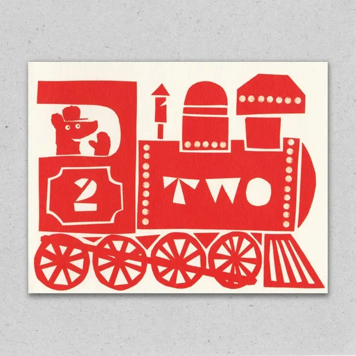 No. 2 Red Train Card