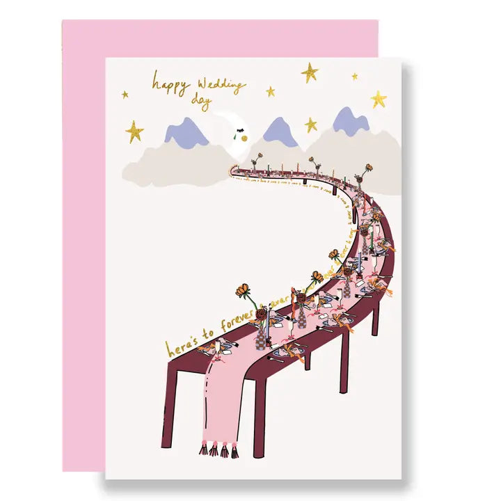 Here's to Forever and Ever Foiled Wedding Card