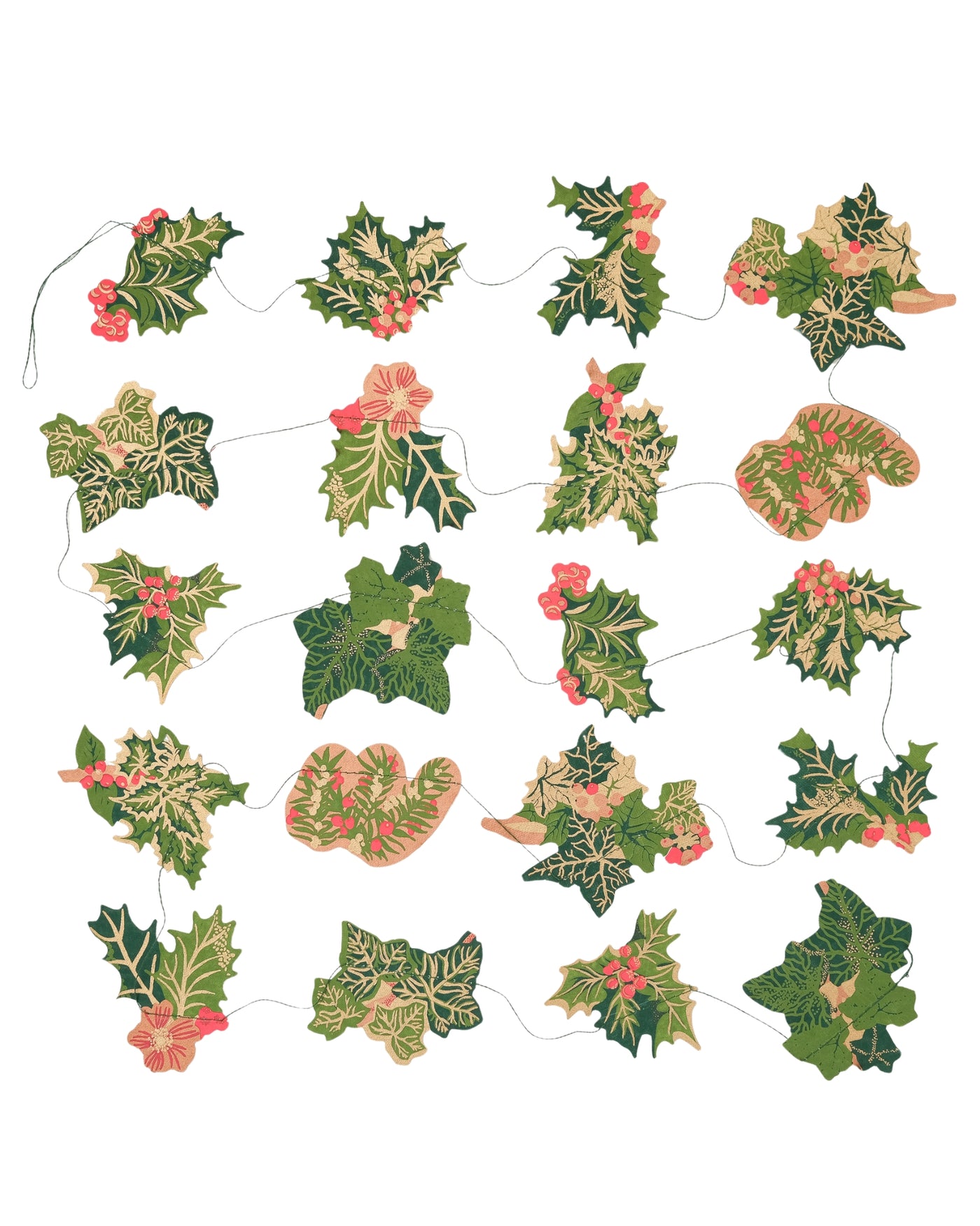 Holly & Ivy Sewn Garland