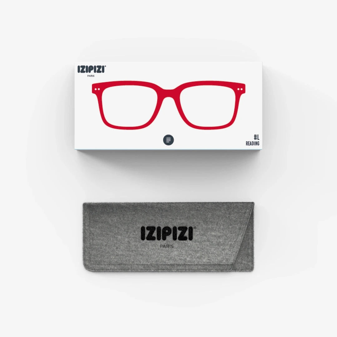 Reading Glasses - Design 'L' in Red by Izipizi*