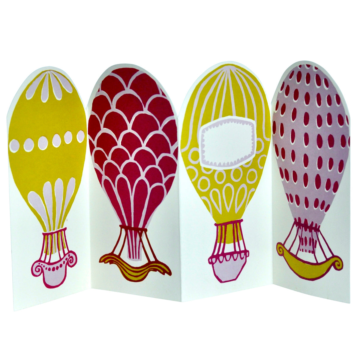 Hot Air Balloons Concertina Card