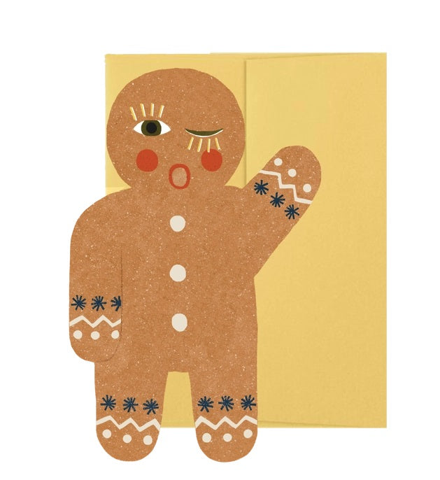 Gingerbread Man Die Cut Card