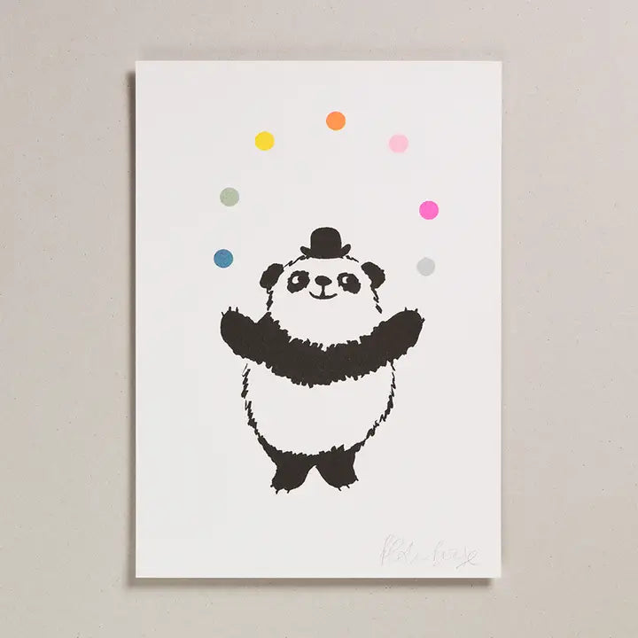 Panda Risograph Print - A4