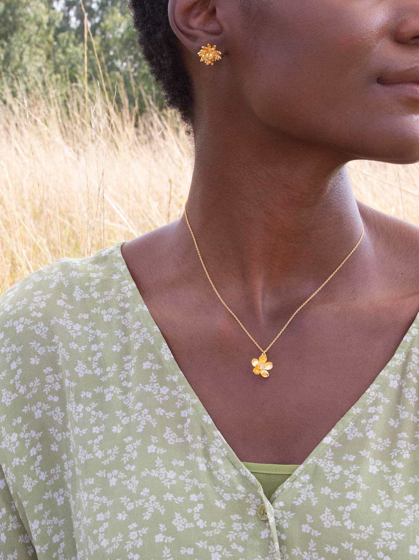 Citirne Buttercup Necklace - Gold Plate