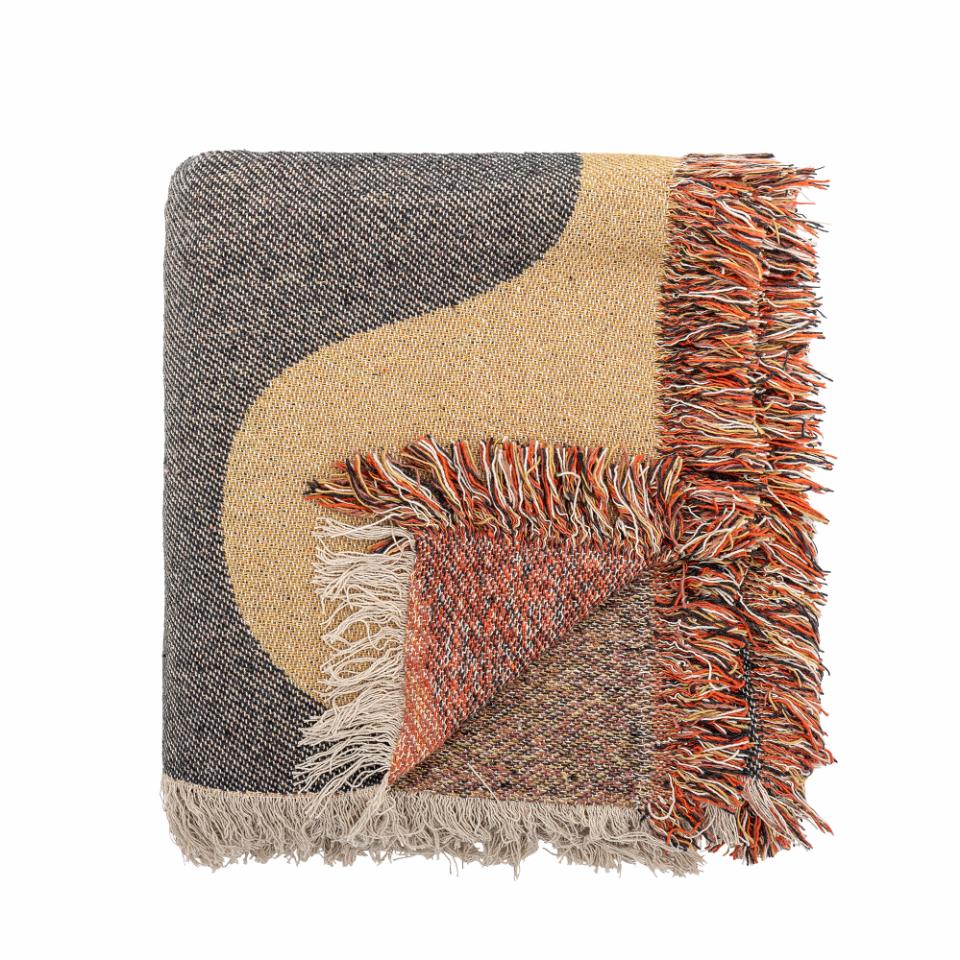 Arni Recycled Cotton Throw - Brown
