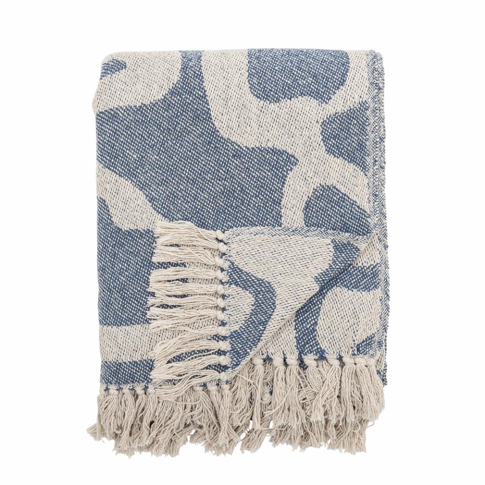 Salobre Recycled Cotton Throw - Blue