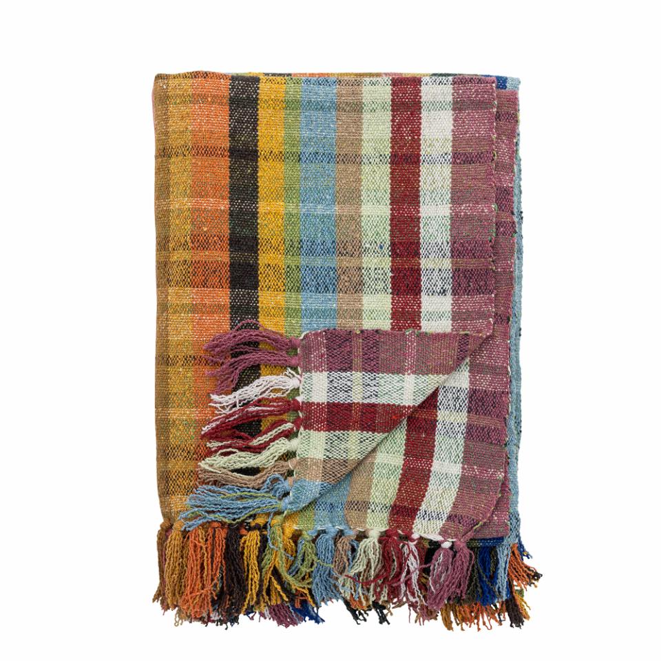 Elmy Recycled Cotton Throw - Orange