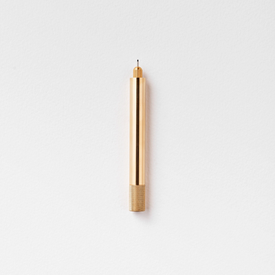 The Lumos Mini in Brass - Refillable Pen with Multiple Tips