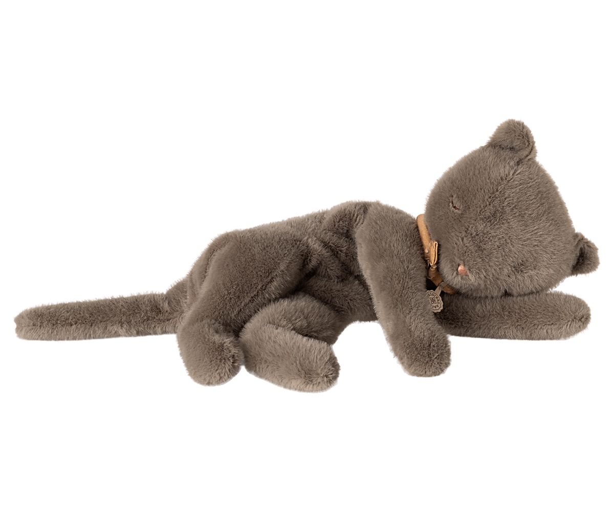 Sleeping Kitten Plush - Grey