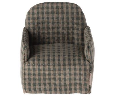 Maileg Chair for Mouse - Green Gingham