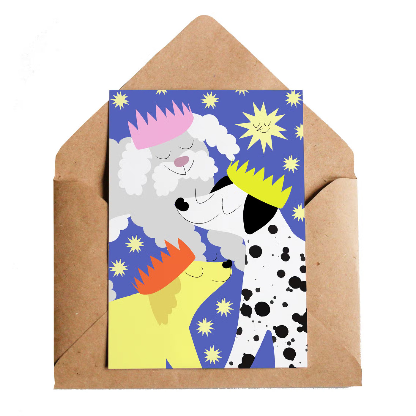 Three Wise Dogs Card