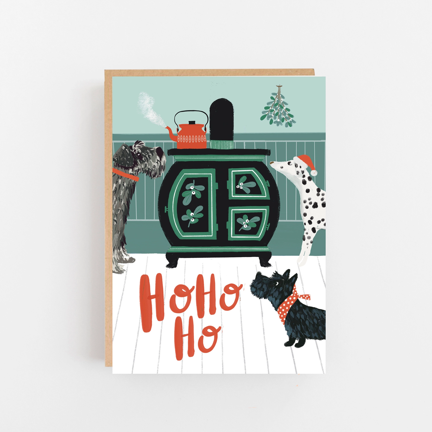 Stove & Dogs Christmas Card
