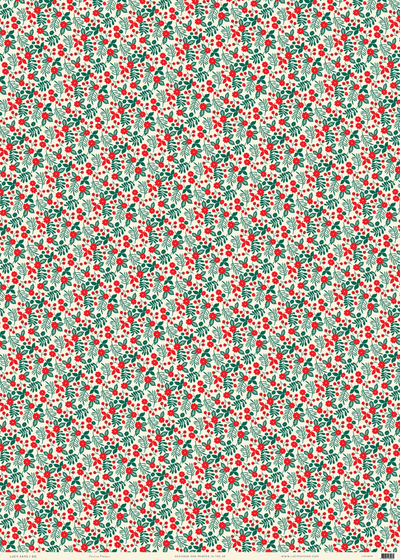 Festive Flowers Double Sided Wrapping Paper