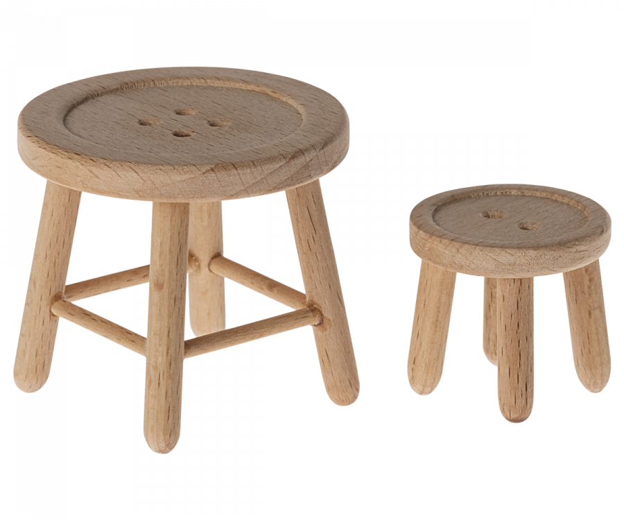 Button Table and Stool Set - Mouse Size