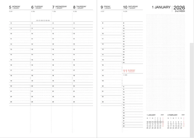 A6 Agenda Wallet Diary - 2026