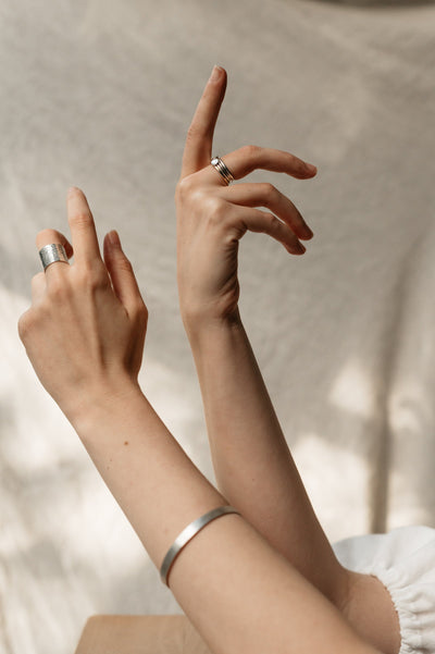 Hammered Statement Gap Ring