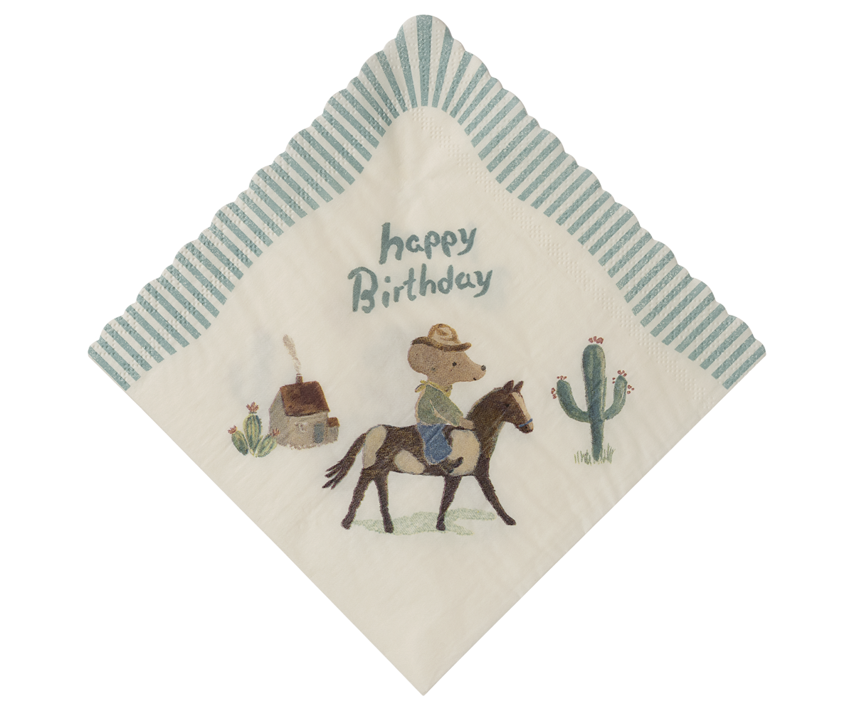 Happy Birthday Cowboy Napkins - 20pk