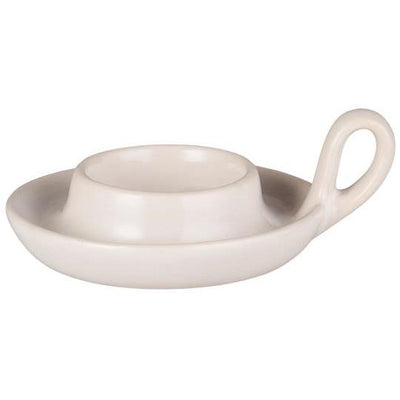 Stoneware Candle Holder with Handle - Tealight/Pillar Size