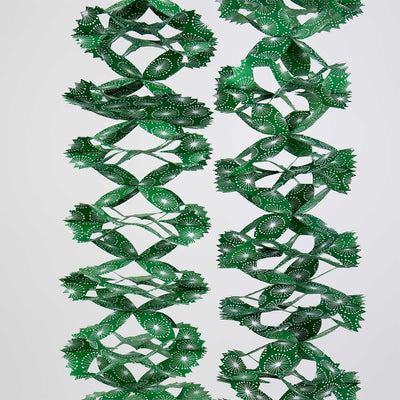 Honeycomb Paper Christmas Garland - Green