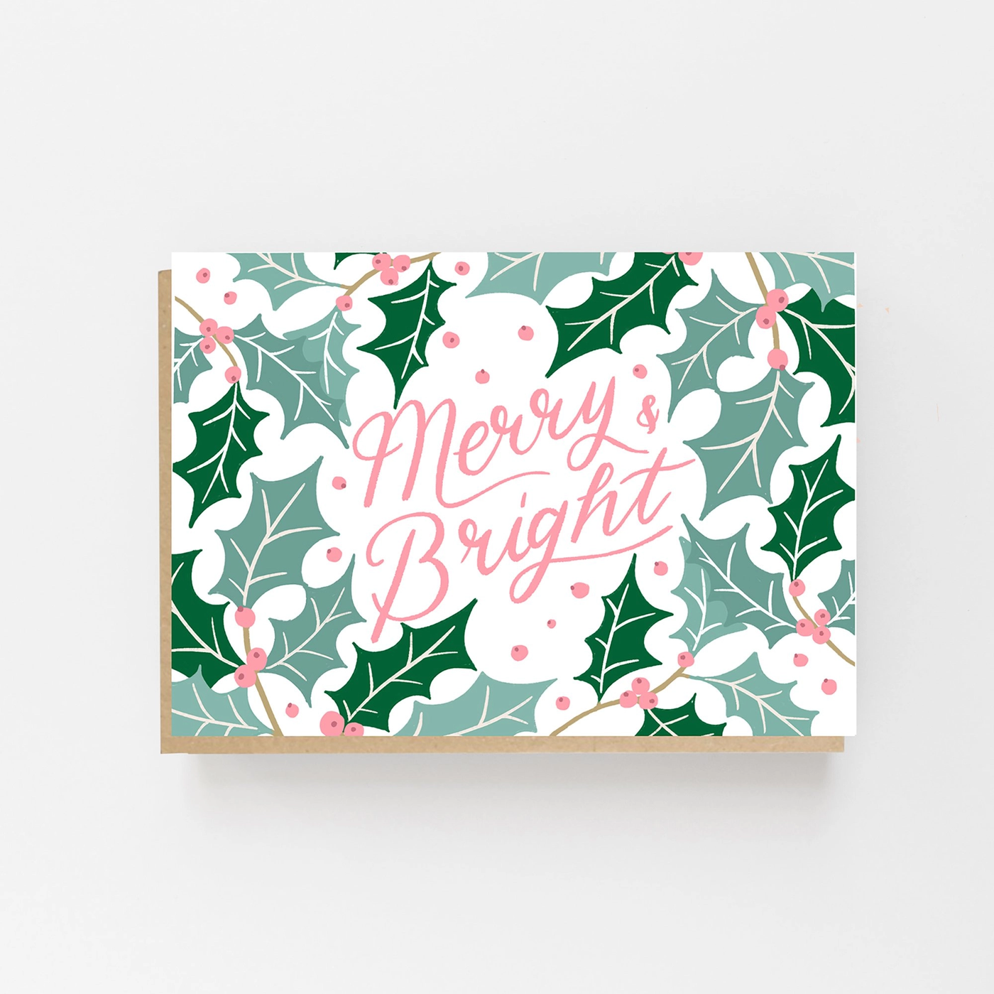 Merry & Bright Holly Card