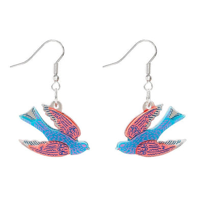 Blue Bird Earrings