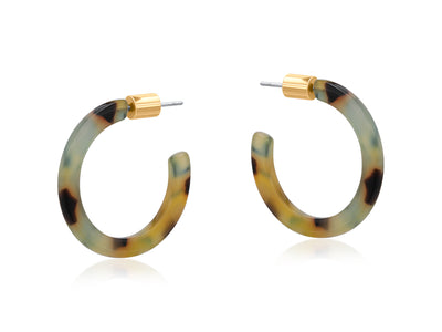 Octavia Skinny Resin Hoop Earrings