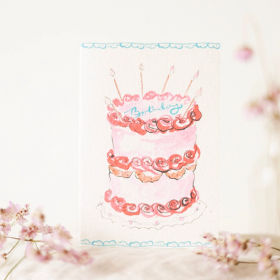 Birthday Gateaux Blue Card