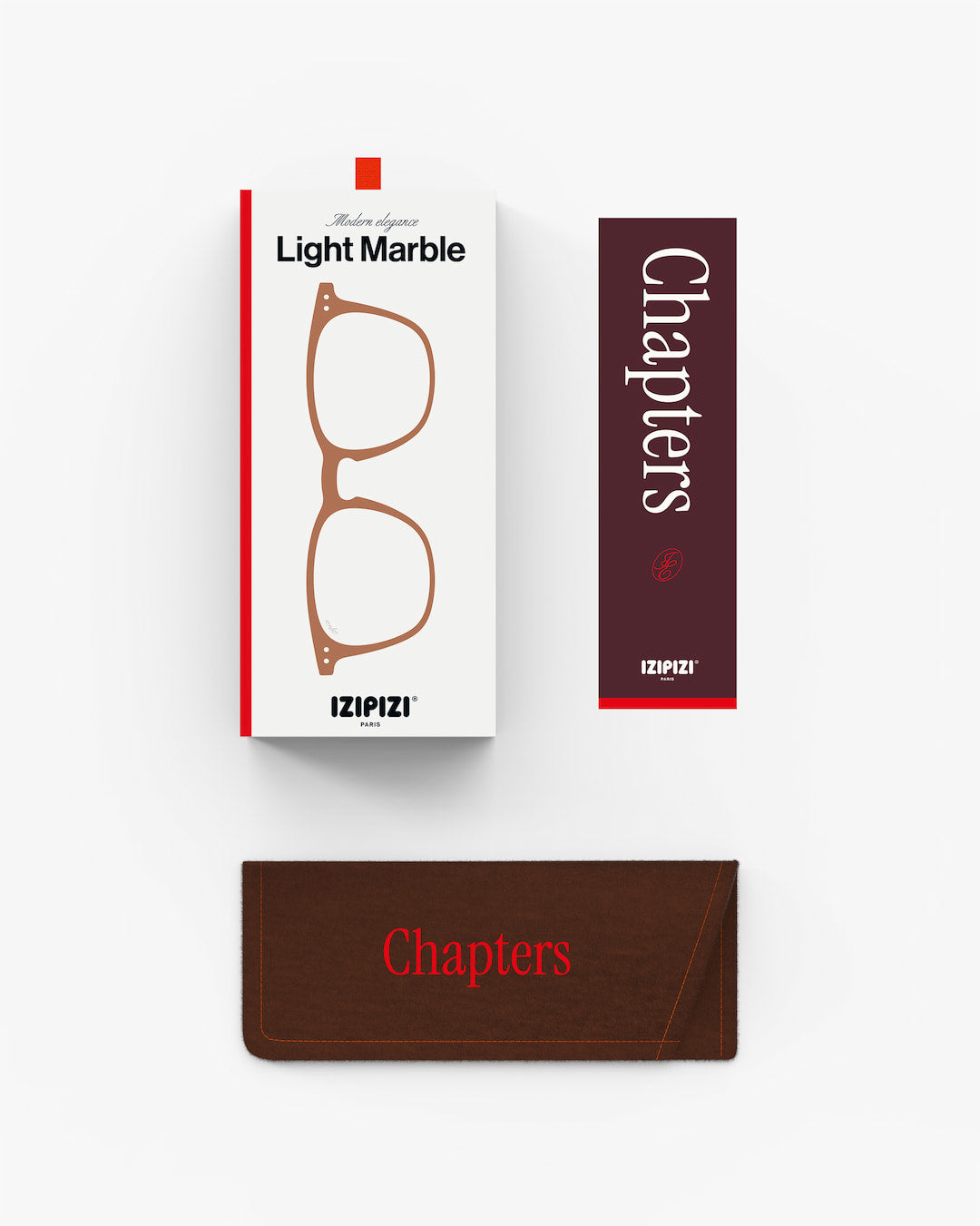 Reading Glasses - Design 'E' in Light Marble by Izipizi