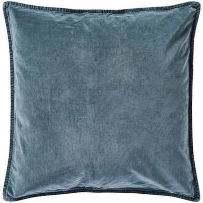 Cotton Velvet Cushion Cover - Chalk Blue