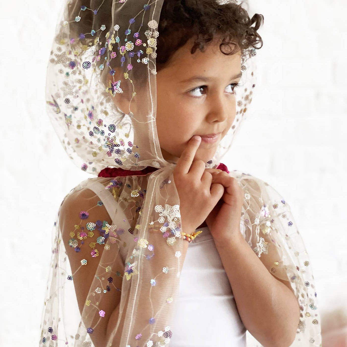 Multicolour Sequin Fairy Dress Up Cape