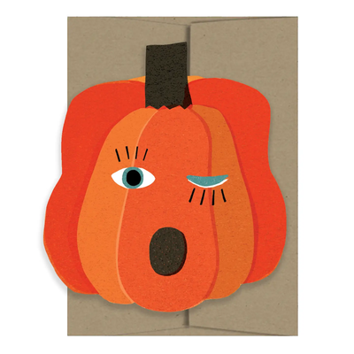 Pumpkin Blink Die Cut Card