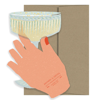 Champagne Coupe Die Cut Card