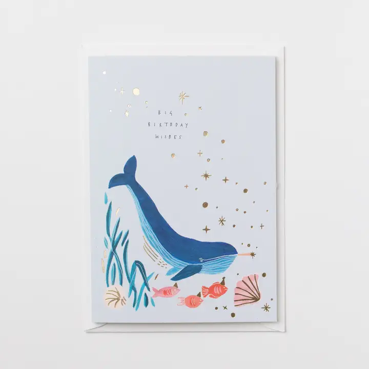 Big Birthday Wishes Whale Card