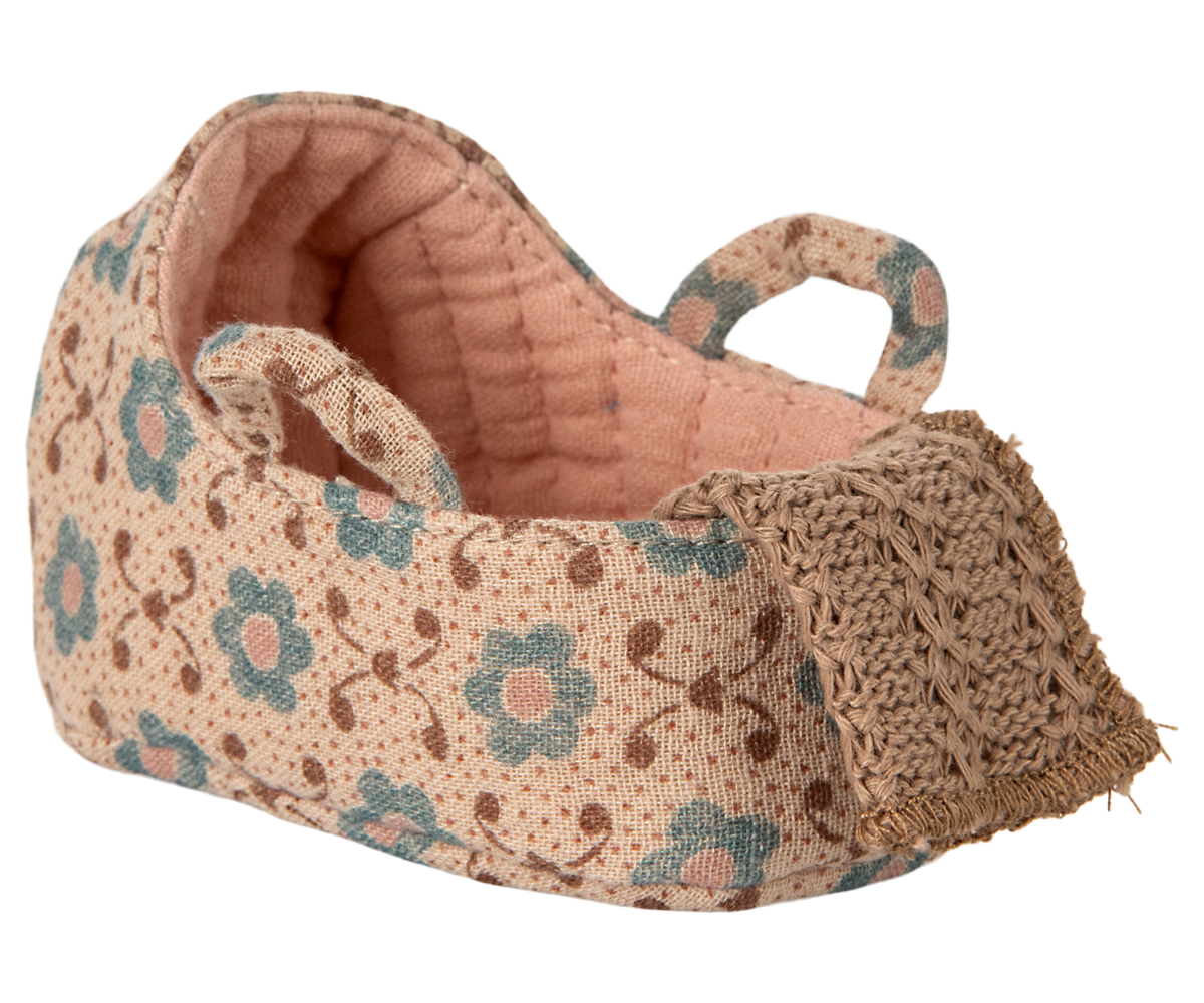 Maileg Mouse Carry Cot - Rose