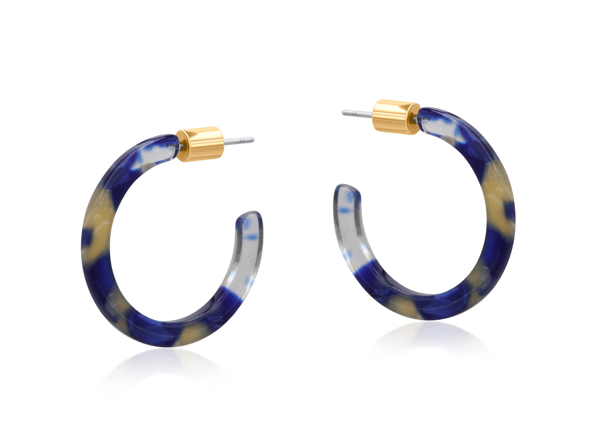 Octavia Skinny Resin Hoop Earrings
