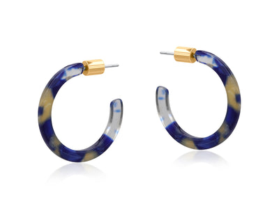 Octavia Skinny Resin Hoop Earrings