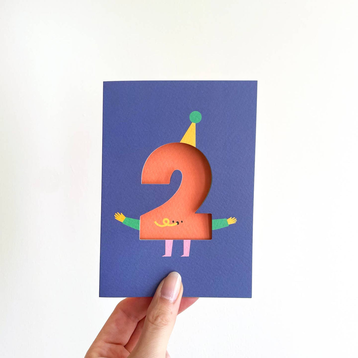 Two Cut Out Birthday Card - Age 2