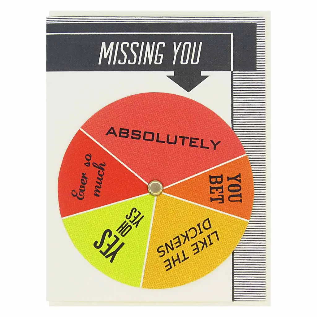 'Missing You' Pinwheel Card