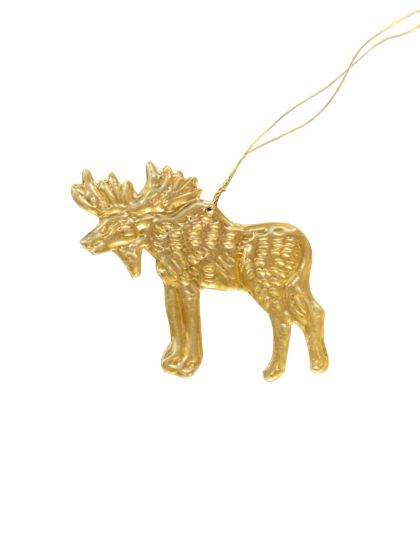 Moose Decoration - Pressed Antique Brass
