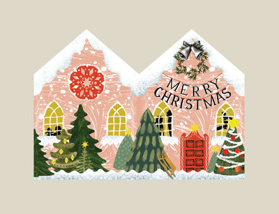 Christmas Village Hall Card
