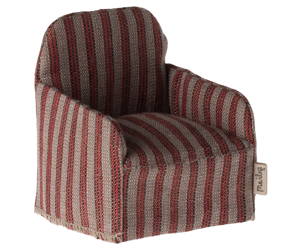 Maileg Chair for Mouse - Red Stripe