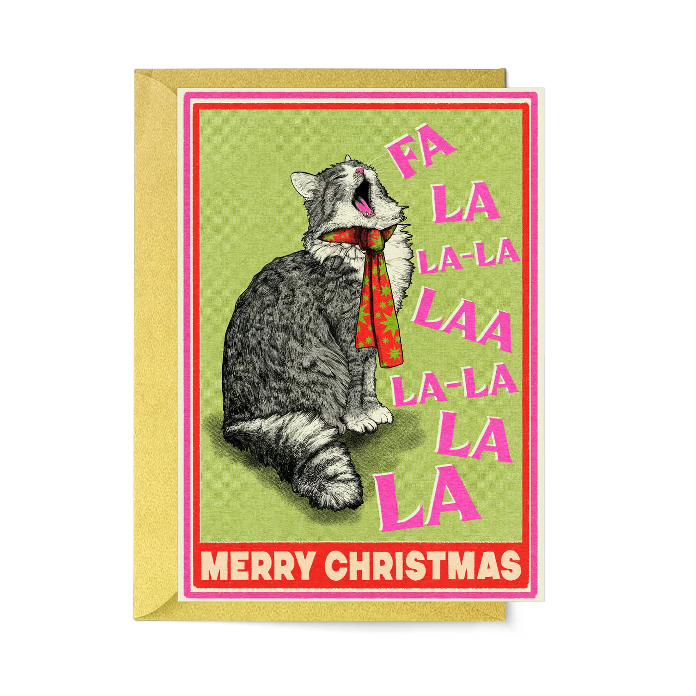 Singing Cat Christmas Card