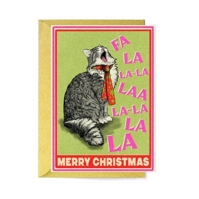 Singing Cat Christmas Card