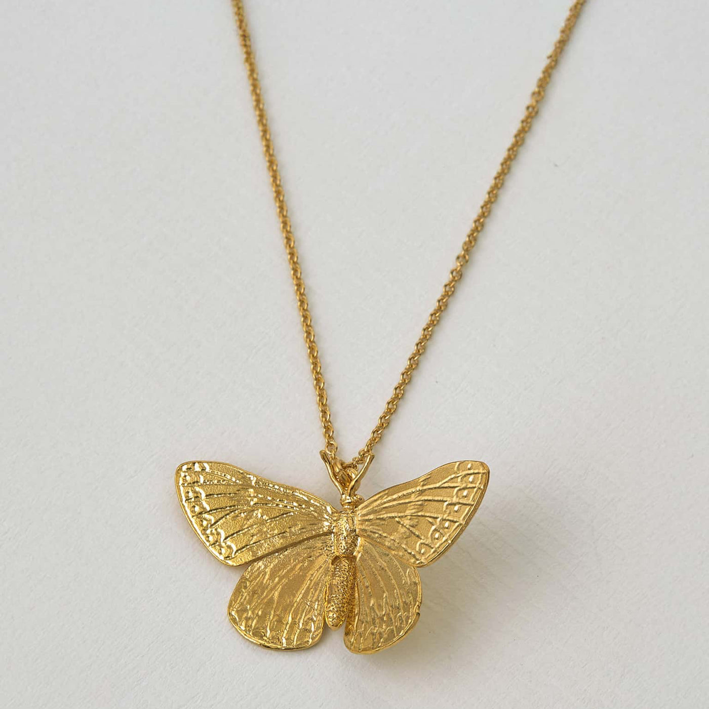 Duke of Burgundy Butterfly Necklace - Gold Plate