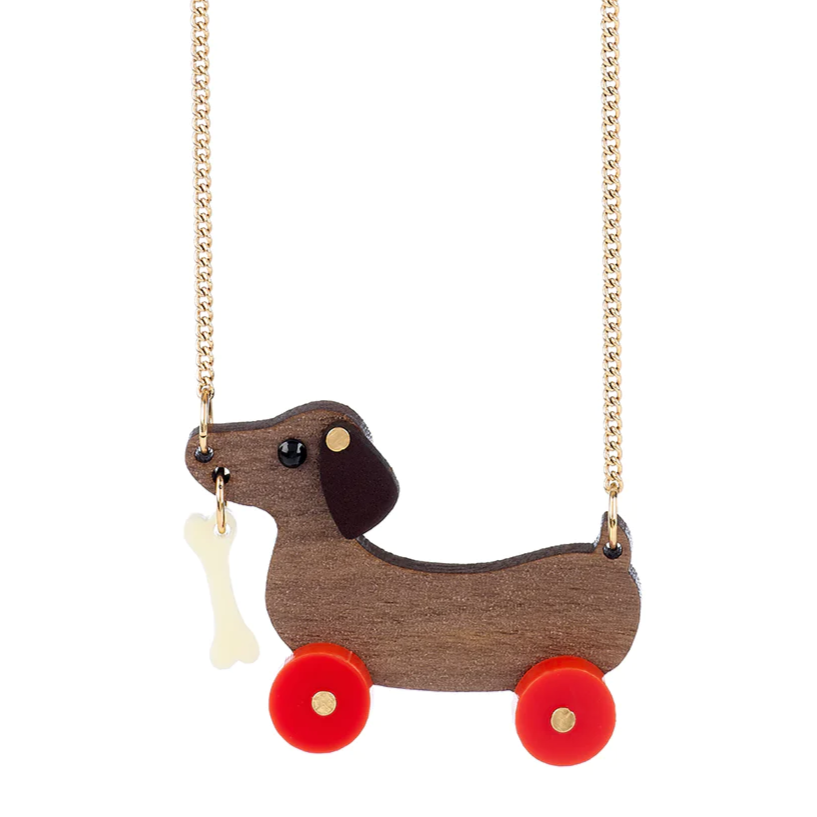 Dog on Wheels Necklace