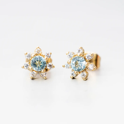 Blue Topaz Stud Earrings - London