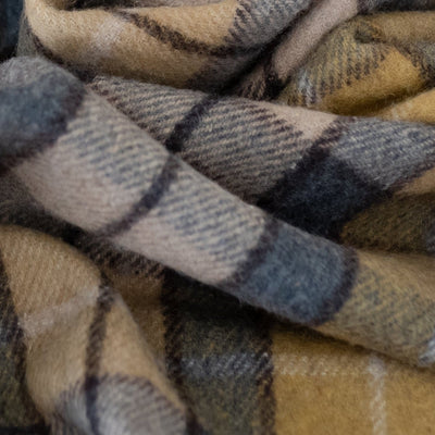 Recycled Wool Blanket - Buchanan Natural Tartan