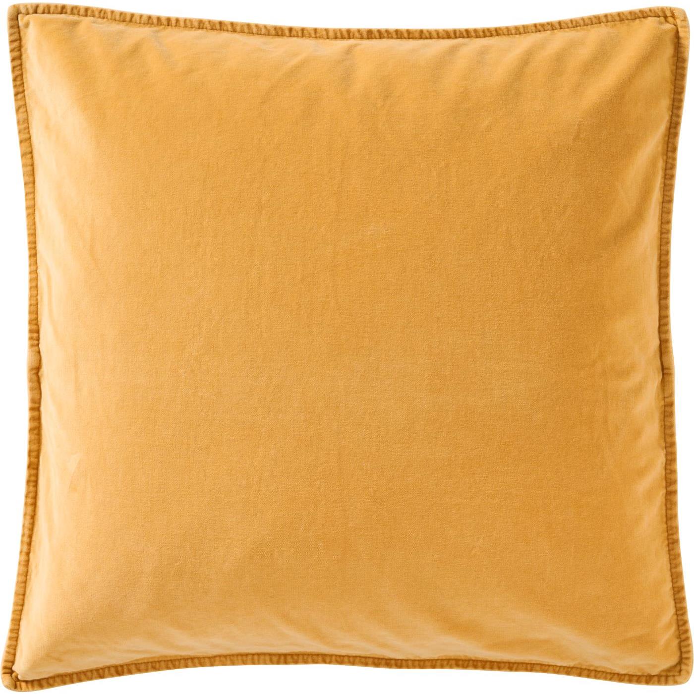 Cotton Velvet Cushion Cover - Harvest Yellow