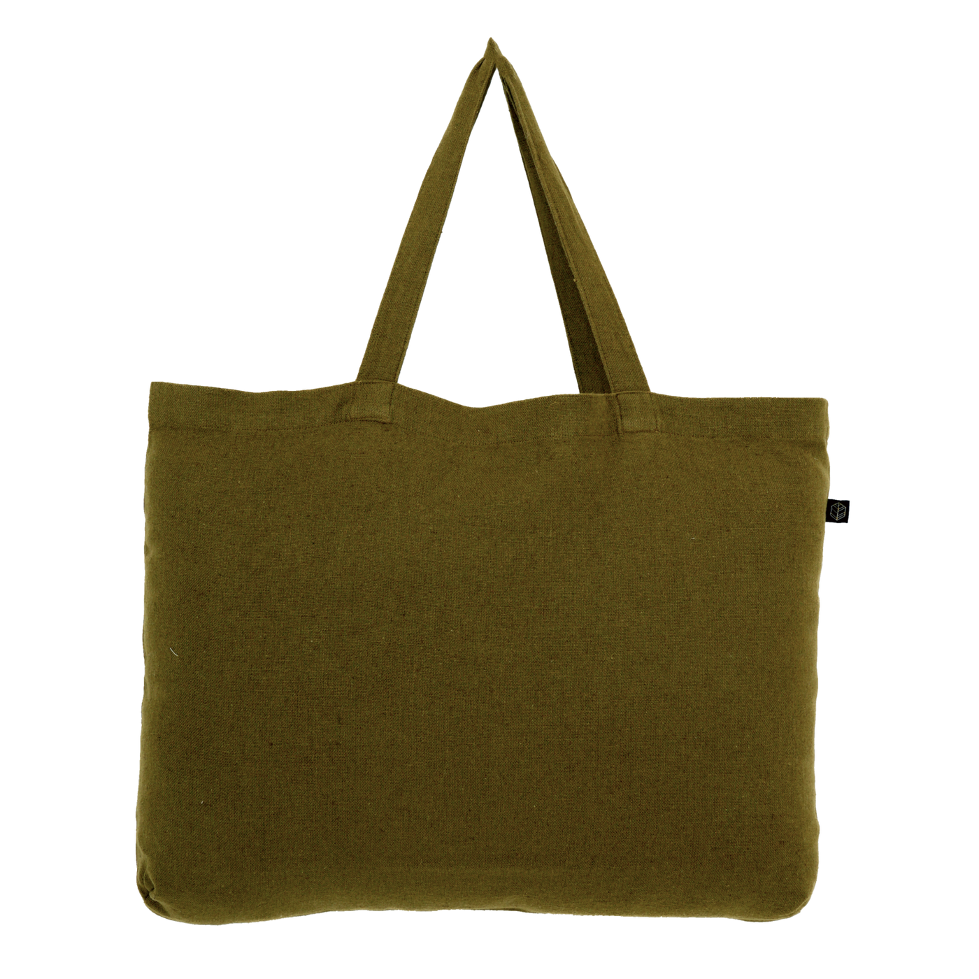 Washed Linen Cotton Sloppy Shoulder Bag - Olive