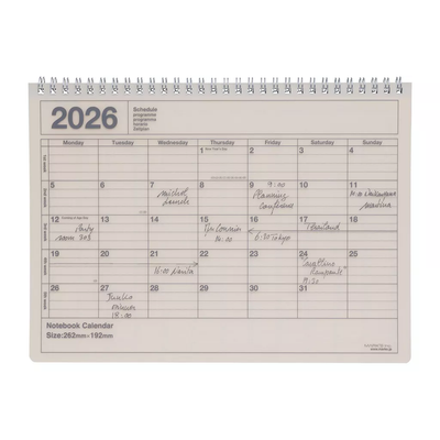 2026 Medium Notebook Calendar